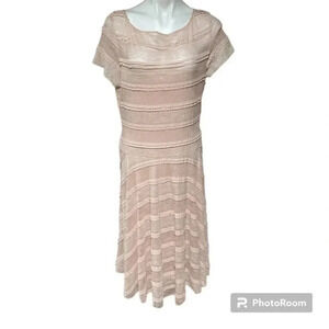 Sangria Dusty Pink Lace Dress Size16”A3